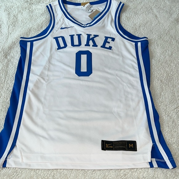 Nike Other - Duke White and Blue Basketball Jersey Size Medium